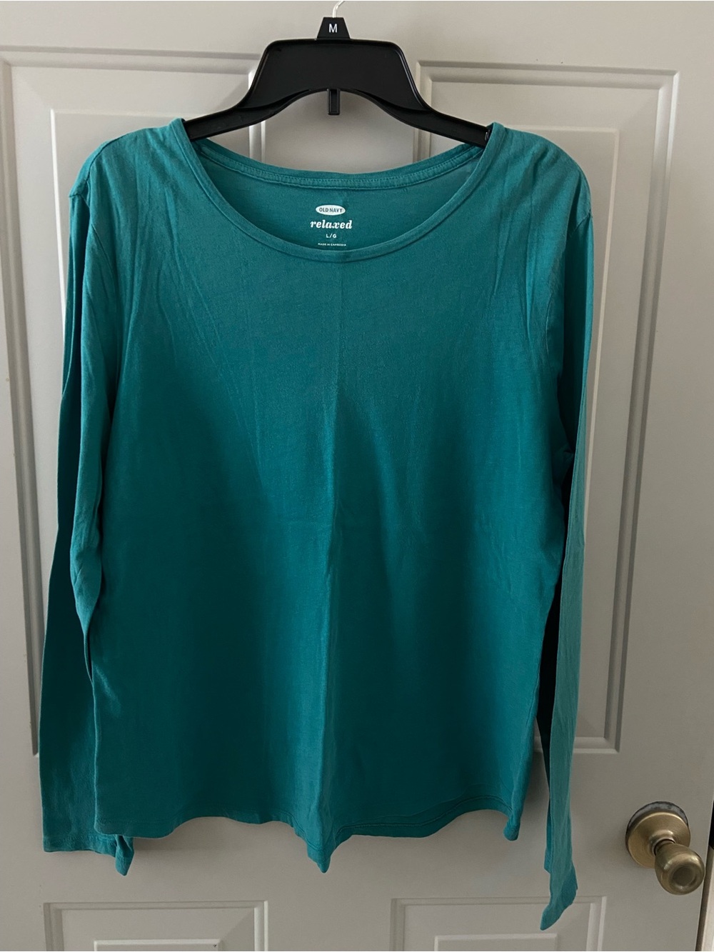Old Navy Teal Long-Sleeve Relaxed Tee